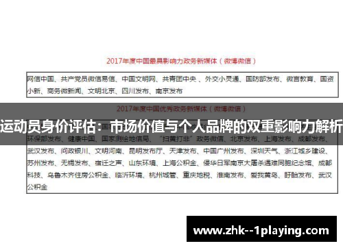 运动员身价评估：市场价值与个人品牌的双重影响力解析